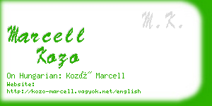 marcell kozo business card